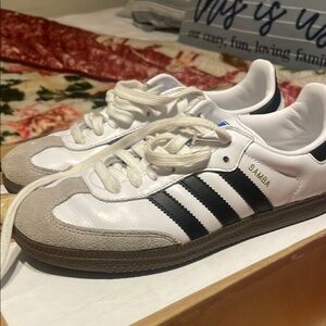 Adidas Samba White and Black Sneakers